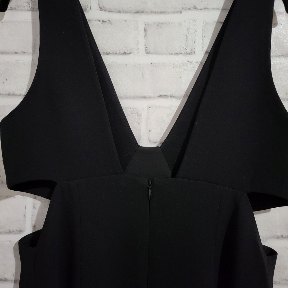 EUC Theory Cut Out Admiral Crepe Dress Black size 12 - Picture 6 of 8